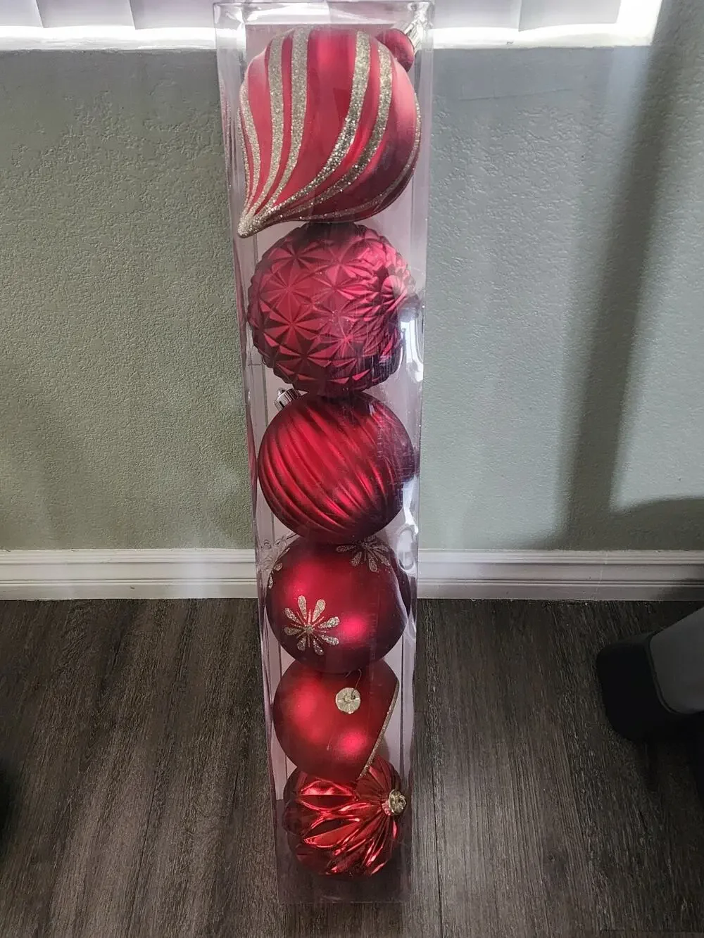 CG Hunter Outdoor Christmas Red Ornaments 6 Pack 5.9